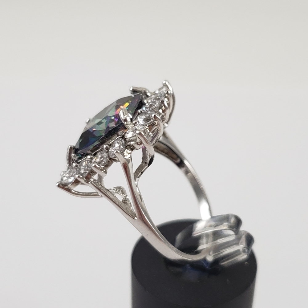 Mystic quartz ring size 8.5 solid silver - Picture 8 of 12